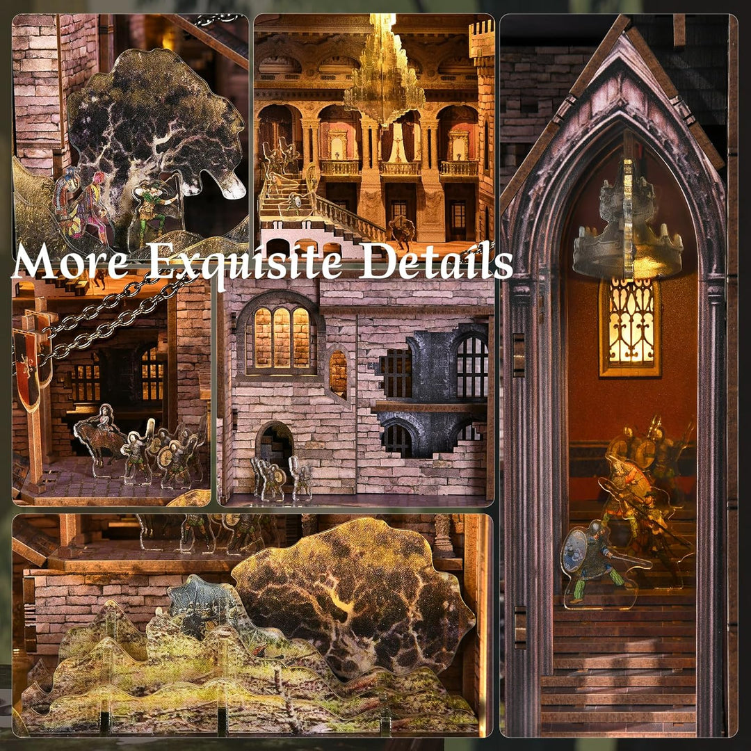 MiniCity Book Nook Kit, DIY Miniatur Puppenhaus Bücherecke Kit für Jugendliche und Erwachsene mit St