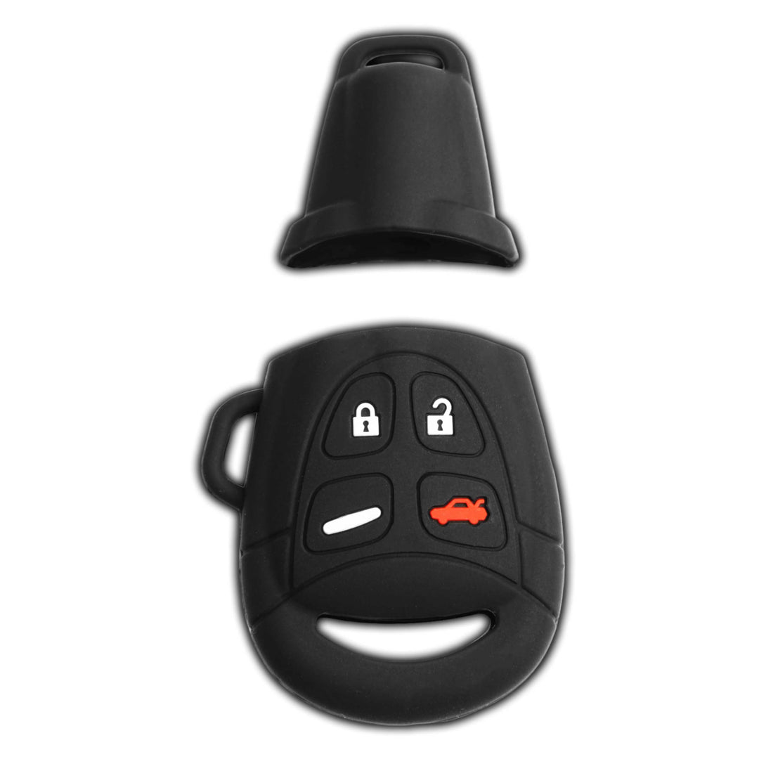 KeyGuardz Autoschlüssel-Gehäuse für Saab 9-3 9.5 LTQSAAM433TX schwarz, schwarz
