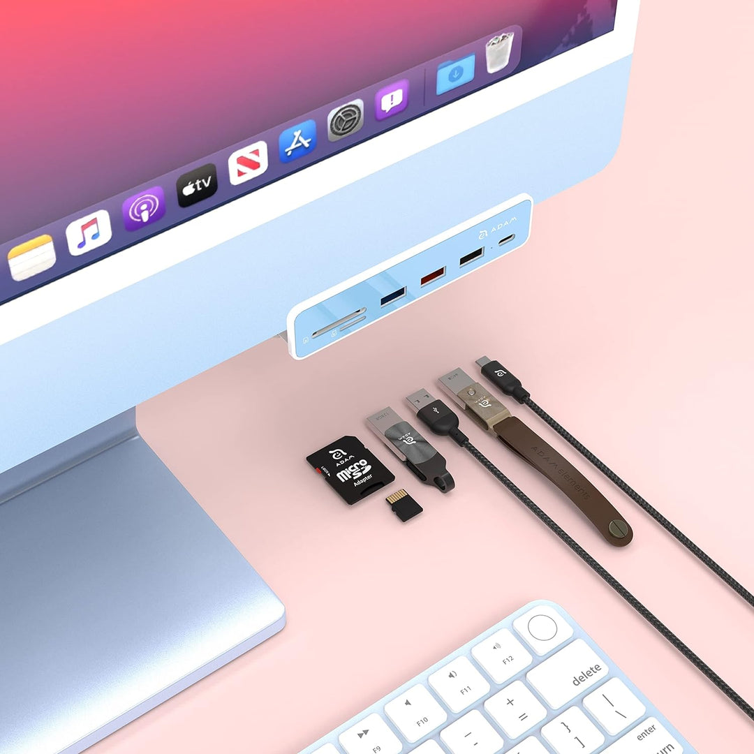 ADAM elements CASA Hub i7 7-in-1 | Apple iMac 24" (2021) | 7 farbige Frontblenden | AAPADHUBI7WH