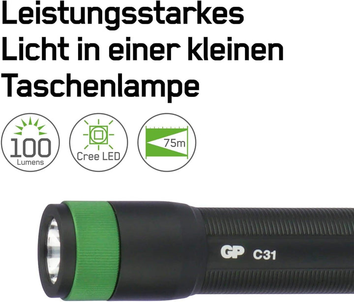 GP Batteries Taschenlampe C31X 100 Lumen 1 x AA 260GPACT0C31X000