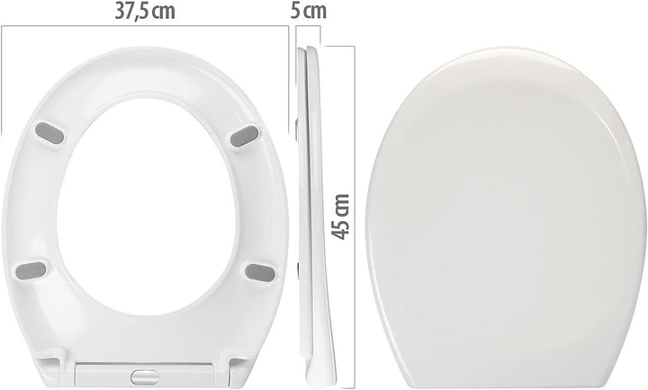 BadeStern Antibakterielle WC-Sitze: 2er-Set Universal-WC-Sitze, O-Form, Absenkautomatik (Automatisch