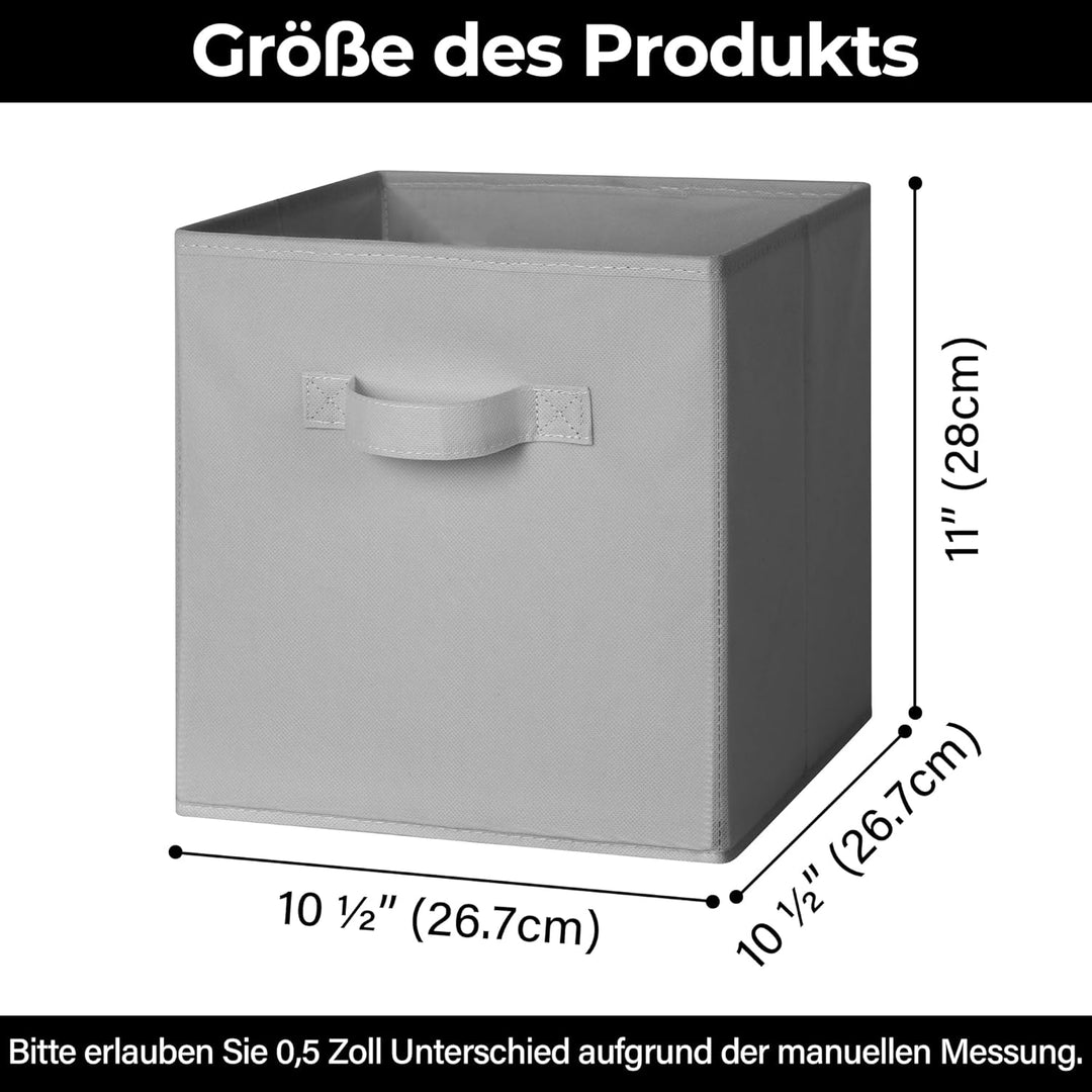 GRANNY SAYS Aufbewahrungswürfel Stoff, 6 Stück Aufbewahrungsboxen für Würfelregal, Regalkörbe 26,7 x