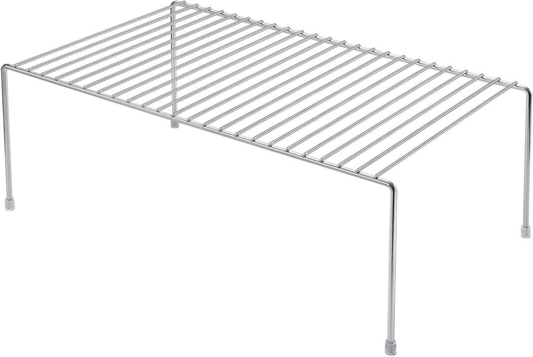 IPEGTOP Küche-Schrank-Organisator, Set von 4 grossen (40 x 24 cm) rostfreien Edelstahl-Gitternregale