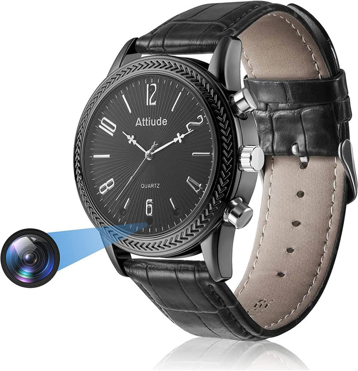 Menborn Smart Watch Schwarzes Lederarmband, Lederarmband