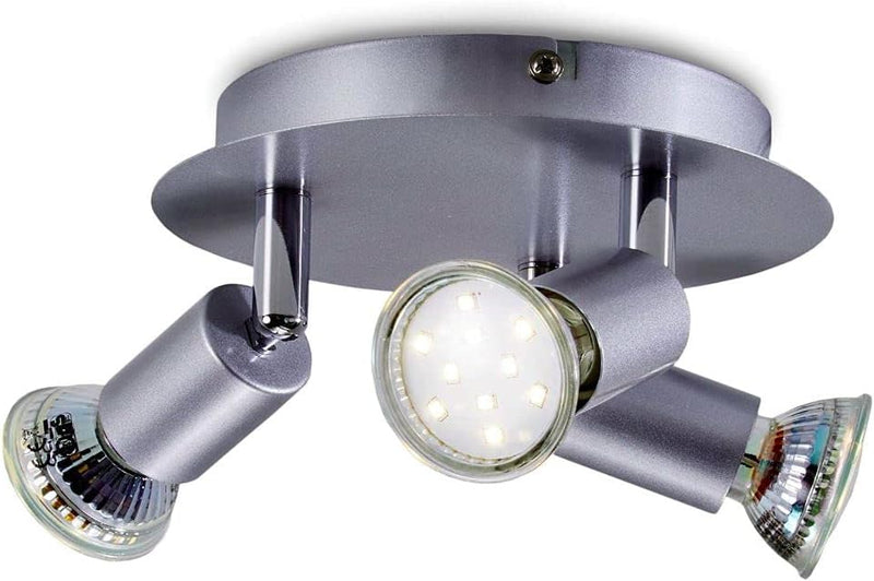 B.K.Licht - LED Deckenlampe schwenkbar, warmweisse Lichtfarbe, GU10 Fassung, LED Deckenleuchte, LED