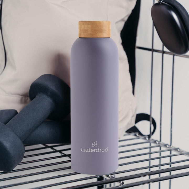 waterdrop® Edelstahl Trinkflasche 600ml - auslaufsichere Trinkflasche Kohlensäure geeignet & BPA fre