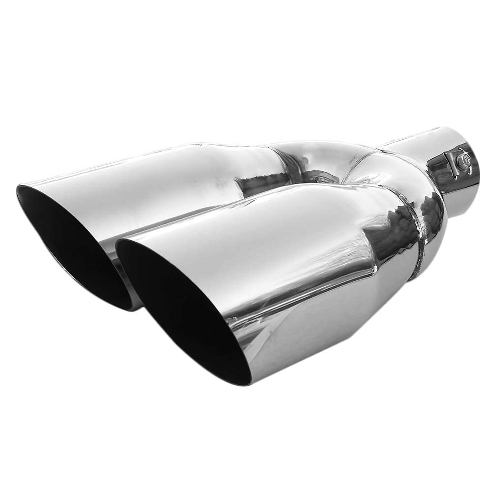 Doppel Auspuffblende Endrohr Endstuck Auspuff Blende Schalldampf Sportauspuff Universell Schalldampf