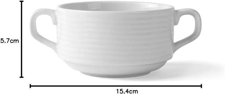 Alumina Suppen-Obere 0,30 l stapelbar Relief Paris Suppentasse, Suppentasse