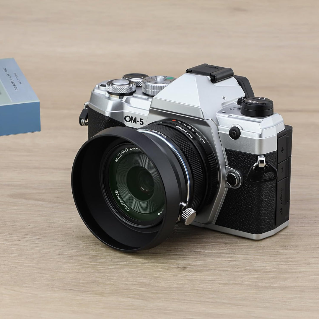 Haoge LH-M48B Gegenlichtblende aus Metall für Olympus M.ZUIKO Digital 17mm F1.8 1:1.8 Objektiv erset