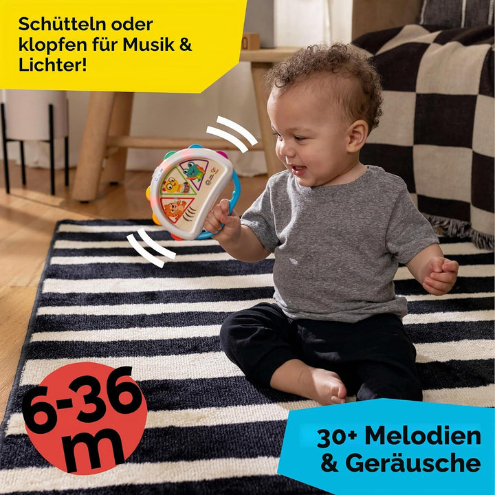 Baby Einstein, Hape Tap &amp; Shake Magic Touch Tamburin – Musikalisches Babyspielzeug, Fördert Feinmoto