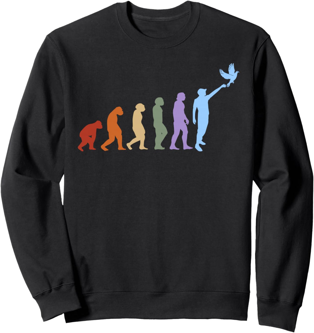 Taubenzüchter Taubensport Brieftauben Evolution Tauben Sweatshirt
