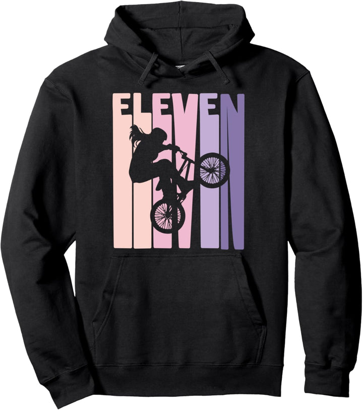 11. Geburtstag Mädchen Kinder BMX Retro Fan Motiv Pullover Hoodie