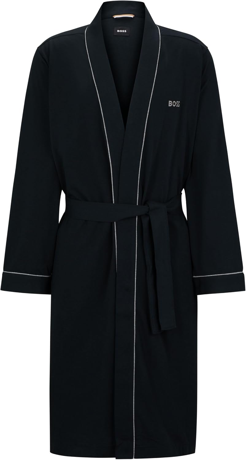 BOSS Bademantel Kimono aus weichem Baumwoll-Jersey S Black 001, S Black 001