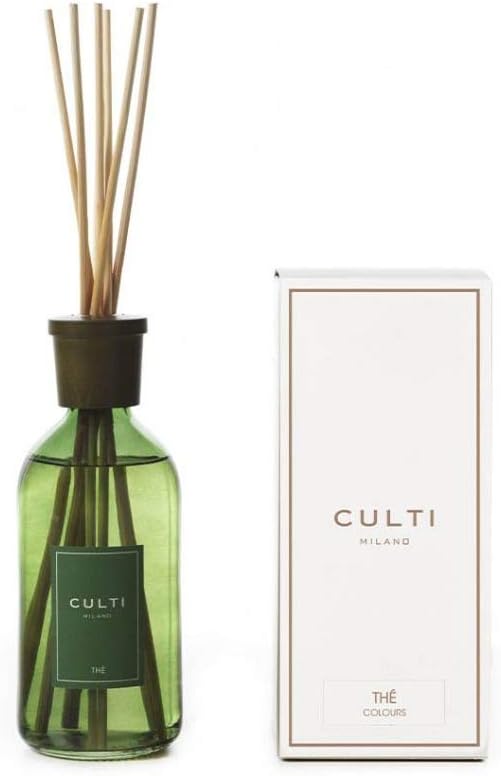 Culti Milano-Diffusor, Grün, 500 ml, Duft: The, Sencha und Gayac-Holz, Brenndauer 3 Monate, Meterwar