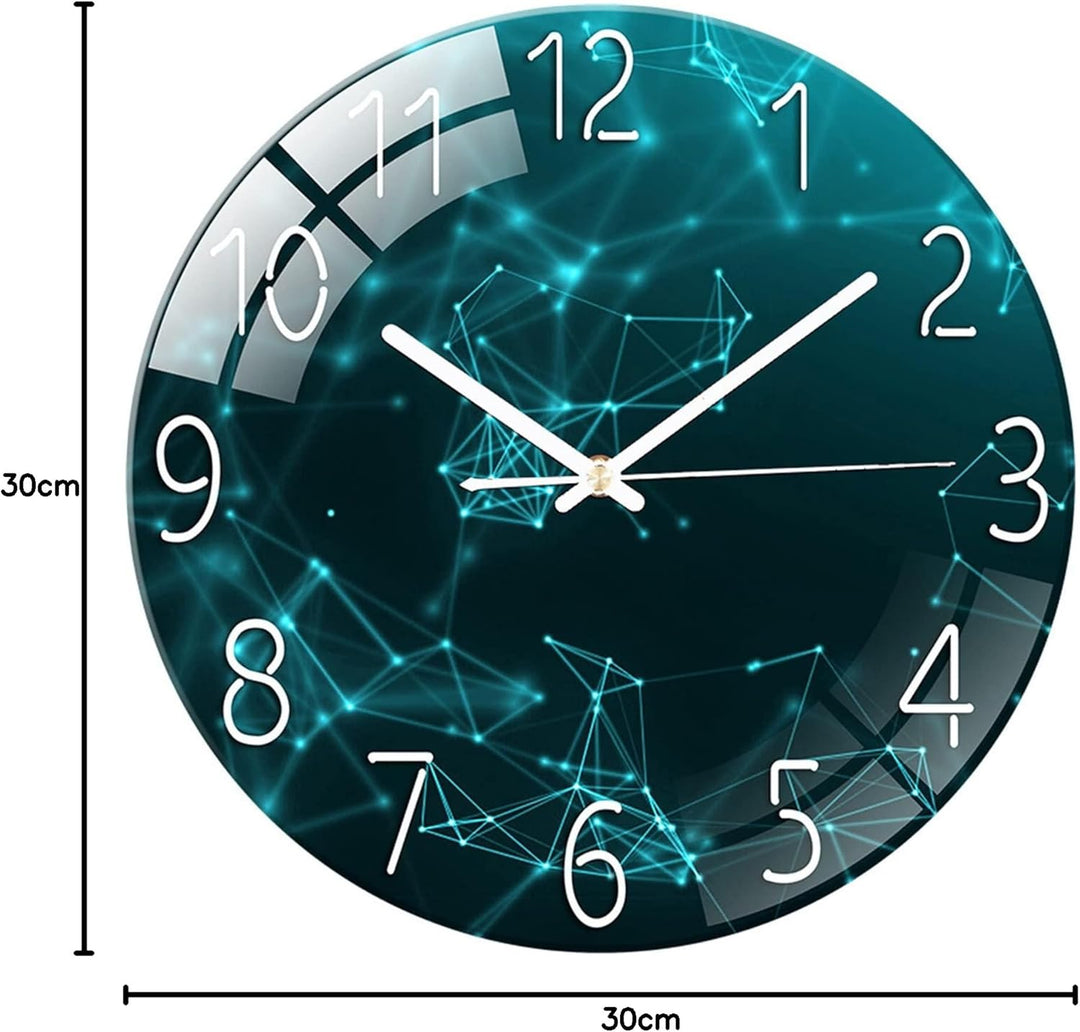RAILONCH Leise Wanduhr modernes Design Wanduhr Lautlos für Wohnzimmer, Küche, Büro und Schlafzimmer