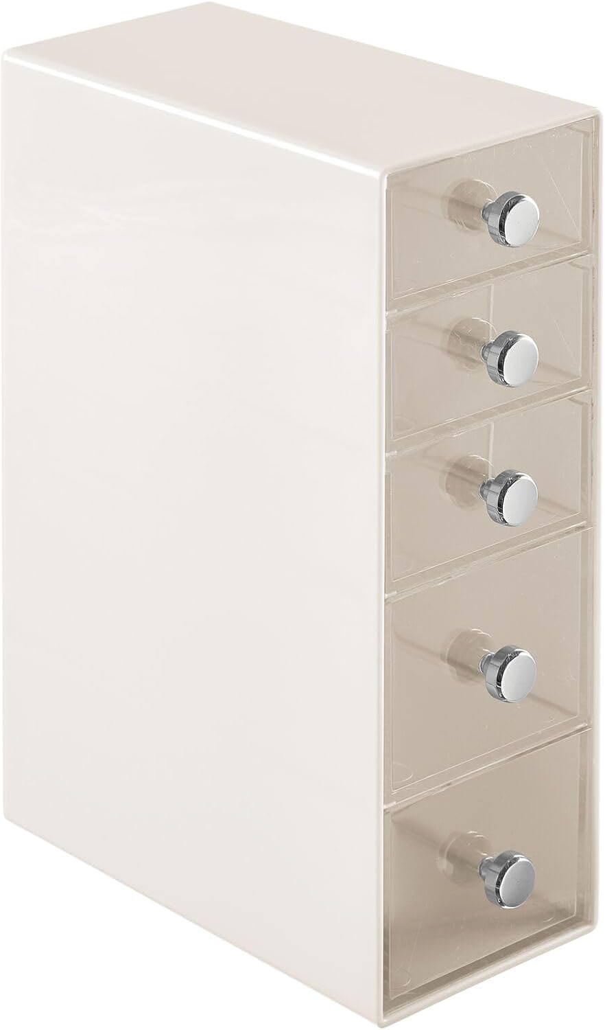 mDesign Make-up Organizer – Aufbewahrungsbox mit 5 Schubladen für Mascara, Puder, Nagellack und mehr