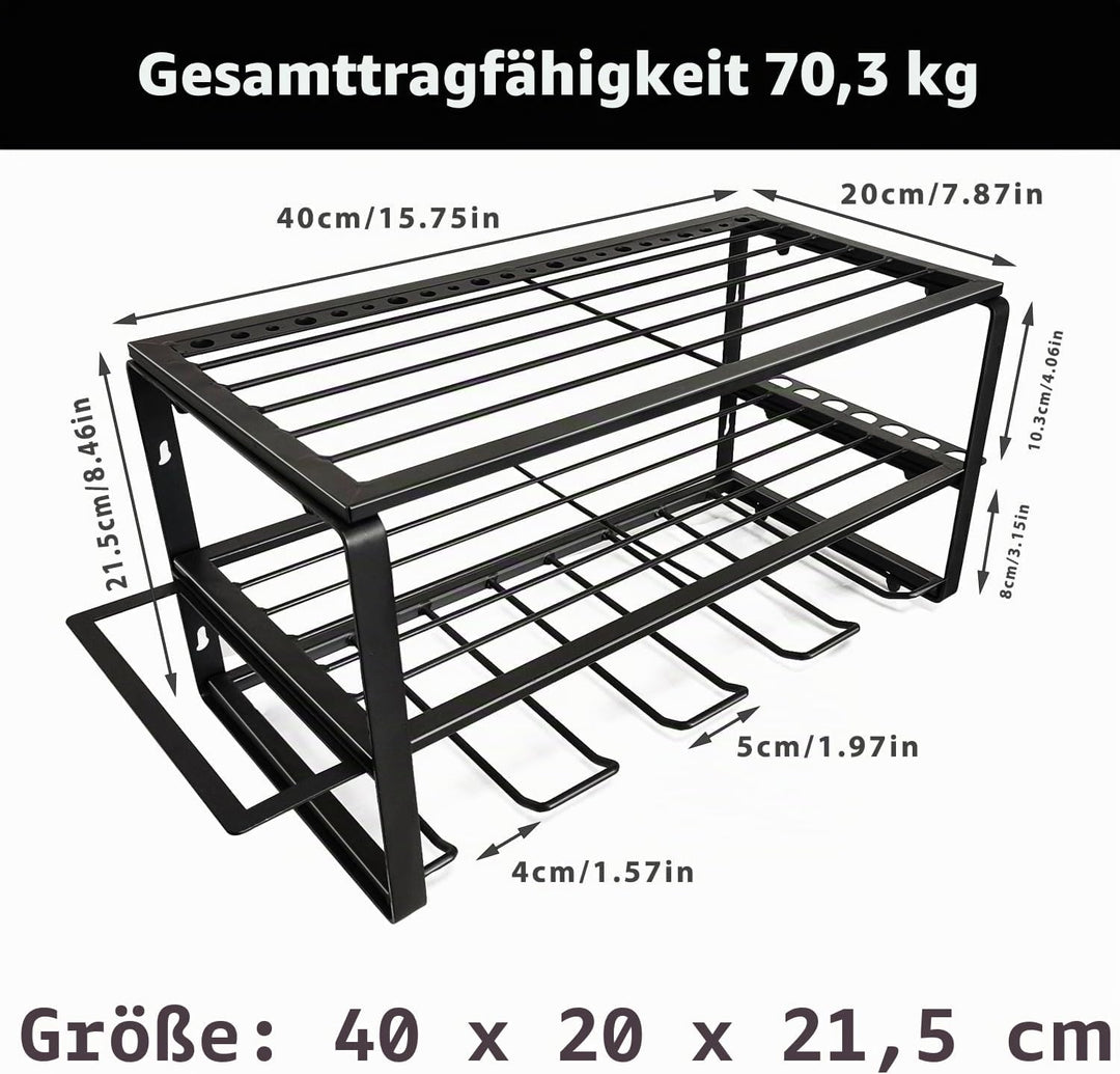 OYE Elektrowerkzeug Organizer, 4 Steckplätze Heavyduty Elektrisch Bohrer Wandmontage Aufbewahrungsre