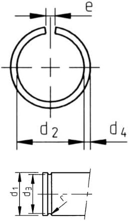 50 Stück - 48 mm Runddraht Sprengring Sicherungsring DIN 7993 Form A für Welle