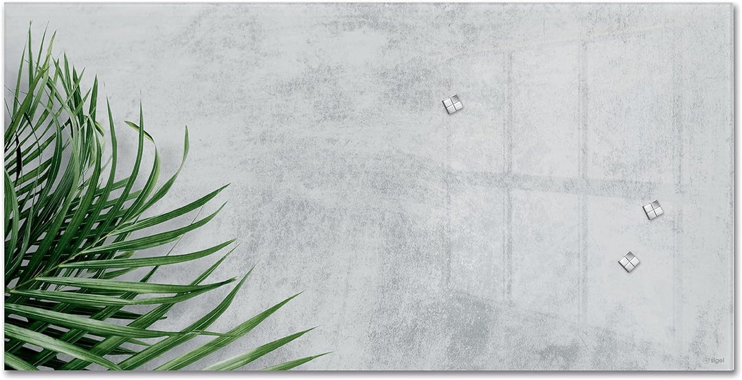 SIGEL GL288 Premium Glas-Magnettafel 91x46 cm, Design Botanic hochglänzend, TÜV geprüft, einfache Mo