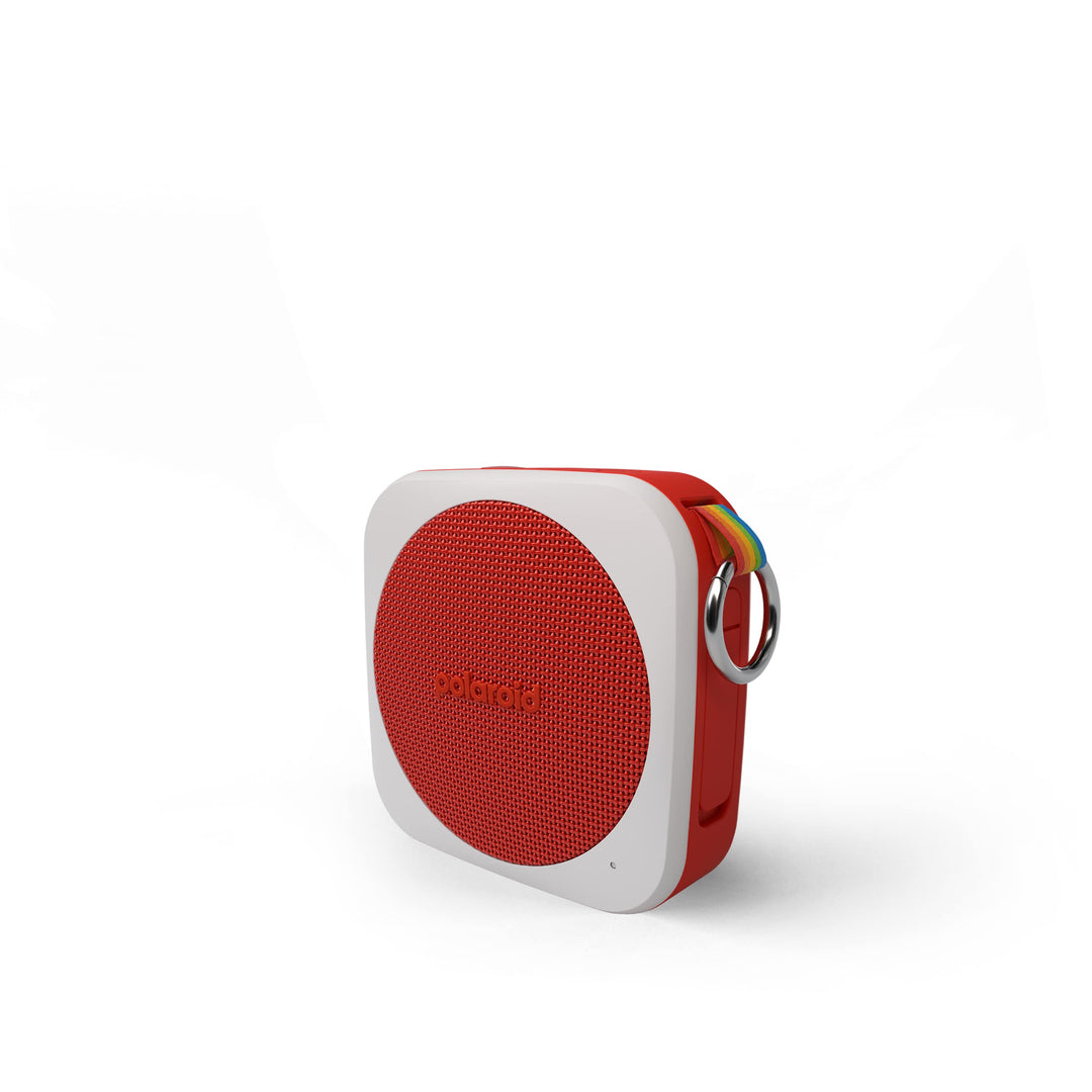 Polaroid P1 Music Player (Red) - Super Portable Wireless Bluetooth Speaker Rechargeable with IPX5 Wa
