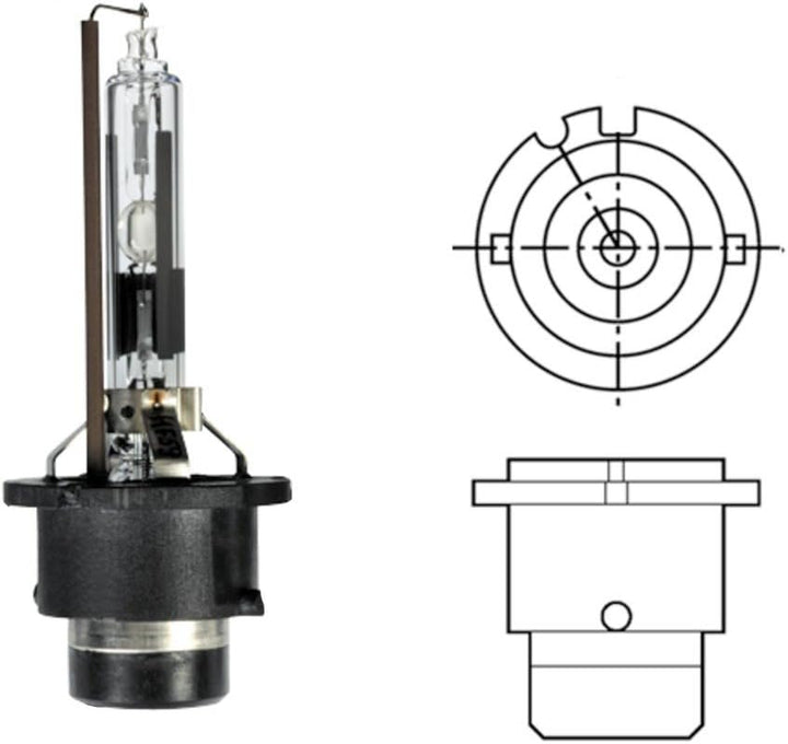 HELLA - Glühlampe - D2R - Xenon up to 4300 Kelvin - 85V - 35W - Sockelausführung: P32d-3 - Schachtel