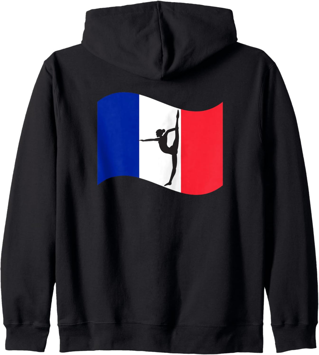 Frankreich-Flagge Turnerin Grafik/Sport Pride Gymnastik Kapuzenjacke