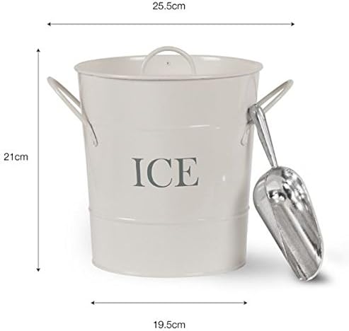 CKB LTD Ice Bucket Eiswürfelbehälter Eiseimer Eisbehälter mit Deckel Eisschaufel Schaufel Innen oder