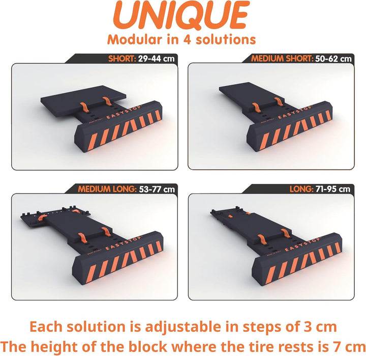 Kit Garage Easystop. Radstopper + Autotürschutz. Verstellbar