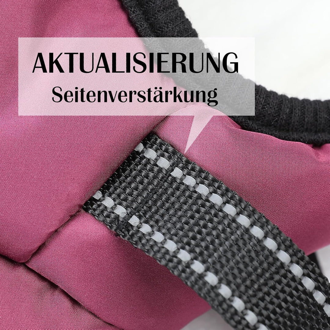 Aiboria Hundejacken für den Winter Winddicht Wasserdicht 2 in 1 Outfit Kaltwettermantel Hundewesteng