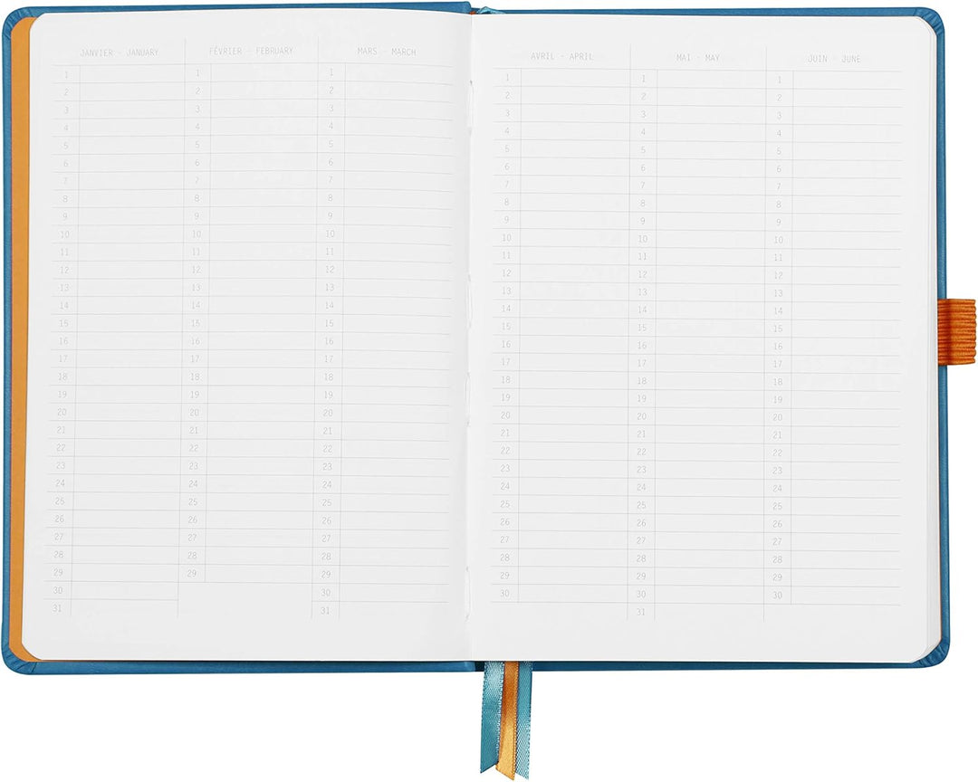 Rhodia 118576C Notizheft Goalbook (DIN A5, 14,8 x 21 cm, Dot, praktisch und trendige, mit festem Dec