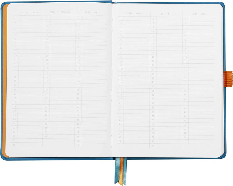 Rhodia 118576C Notizheft Goalbook (DIN A5, 14,8 x 21 cm, Dot, praktisch und trendige, mit festem Dec