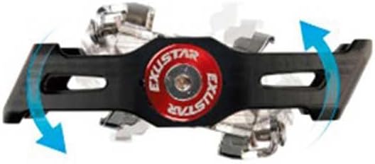 Exustar E-PM825 Kombipedal, Aluminiumkörper, Crmo Achse, Mit Industriekugellager, schwarz/Silber