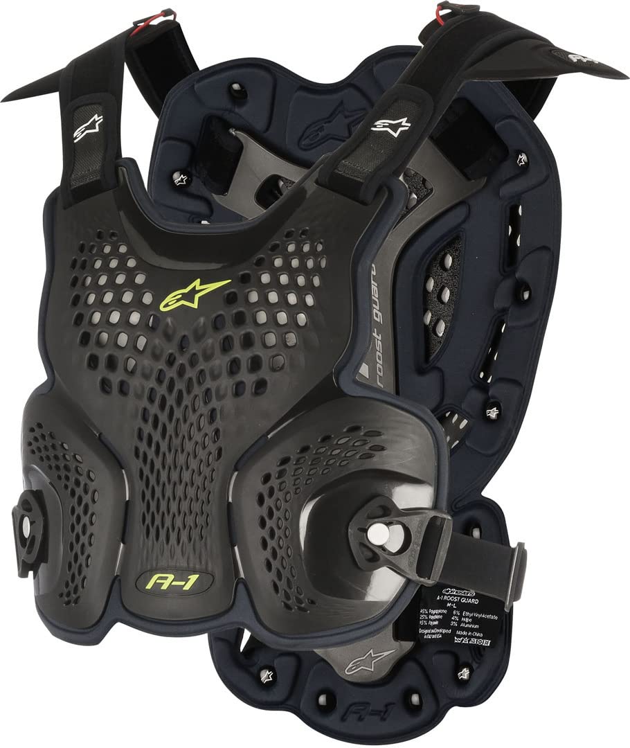 Alpinestars Brustpanzer A-1 Weiss/Schwarz/Rot M-L Schwarz, M-L Schwarz
