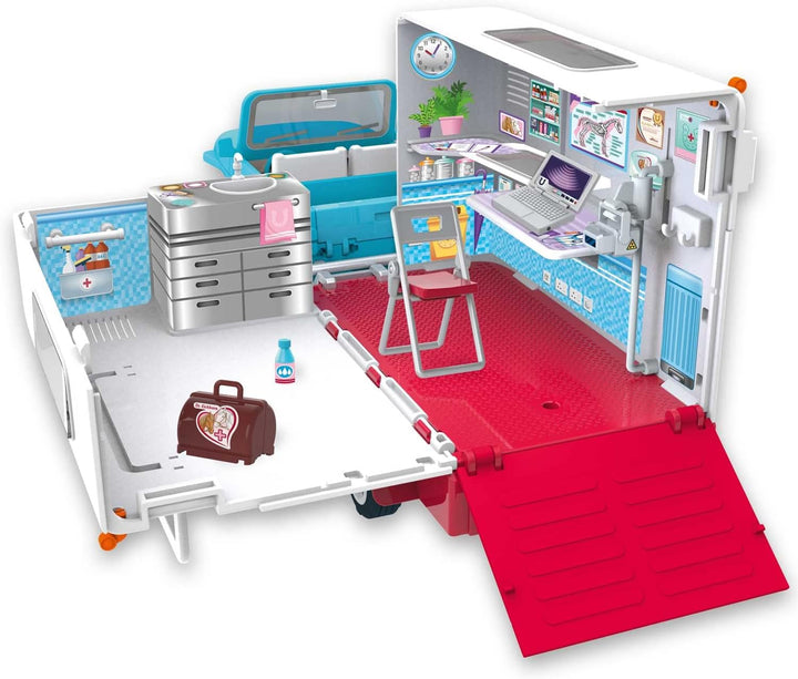CRAZE Bibi und Tina Spielset Mobile Tierarzt Station Dr. Eichhorn Pferde Spielzeug Doktor Spielfigur