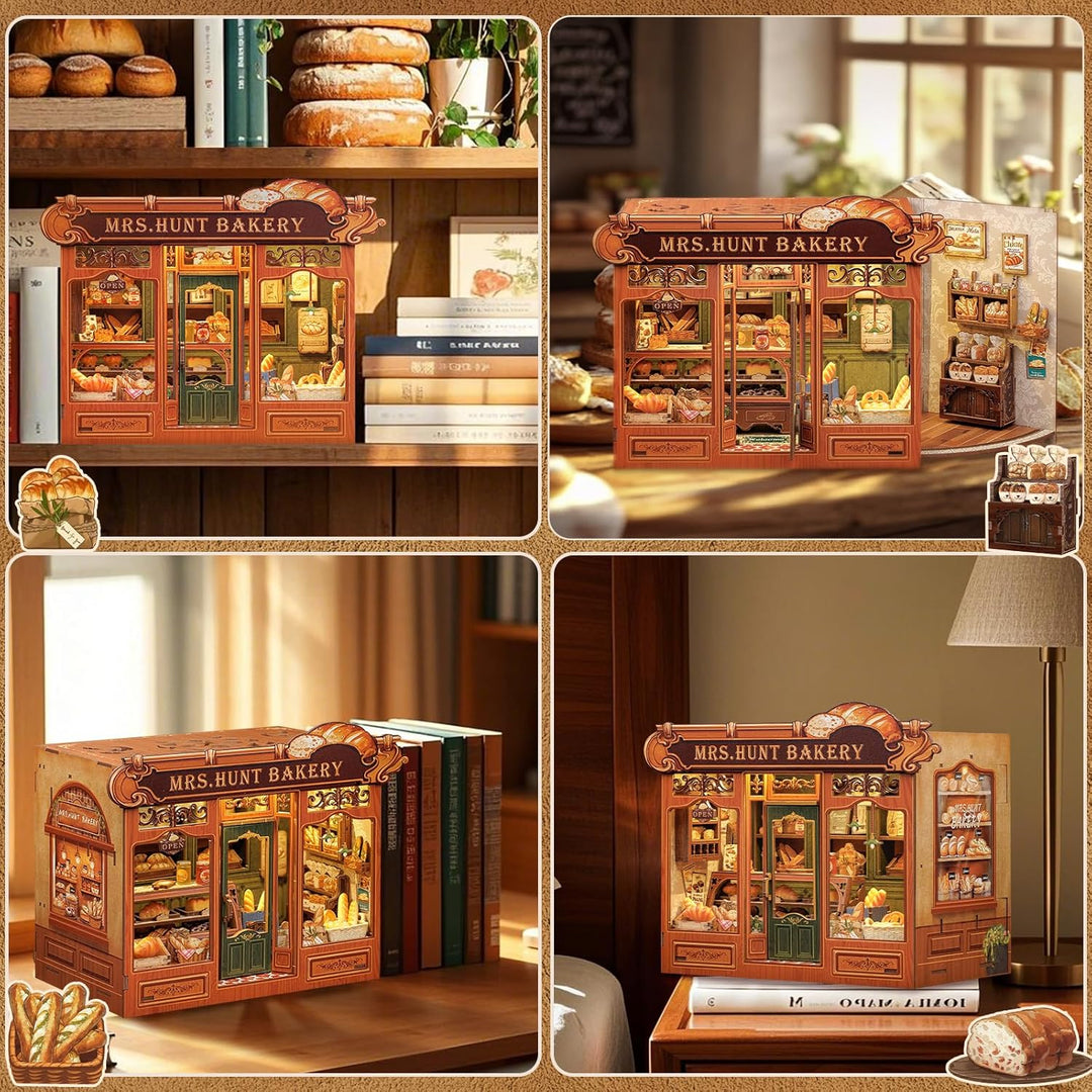CUTEBEE Book Nook Kit | DIY Puppenhaus & Miniatur Haus Selber Bauen | Modellbausatz für Erwachsene m