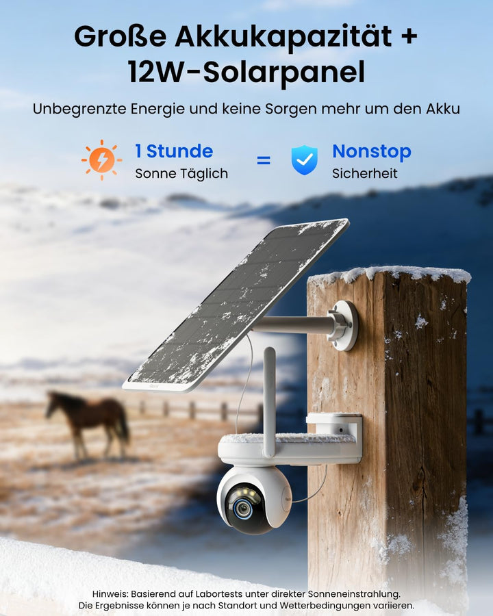 Reolink 4G LTE Überwachungskamera mit SIM Karte, 360° Auto-Tracking, 20000mAh Akku, Voraufzeichnung,