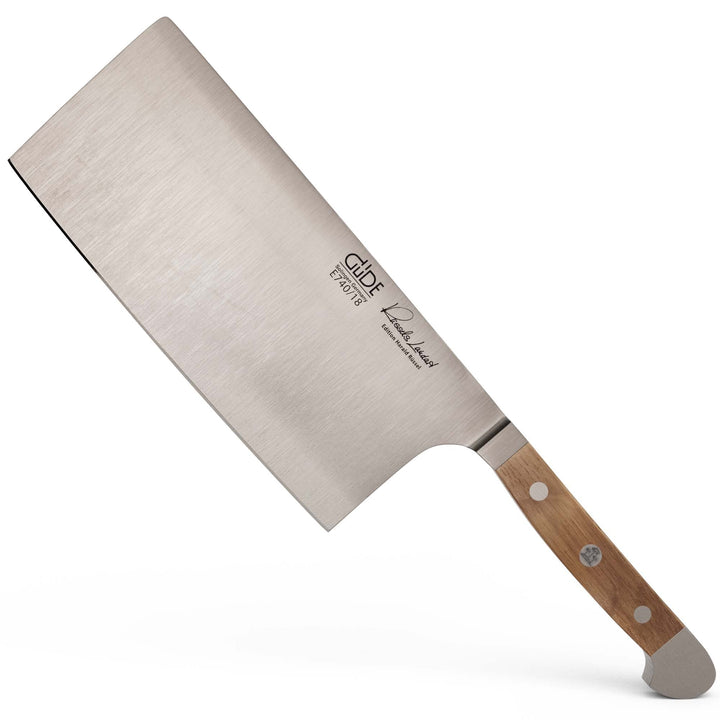 GÜDE Solingen - Hacker geschmiedet, 18 cm, Fasseichenholz, ALPHA FASSEICHE, Doppelkropf, Handmade Ge