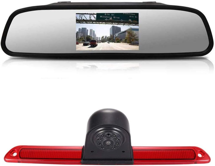 【4.3'' Rückspiegel Monitor + Rückfahrkamera Transpoter】im 3. Bremsleuchte HD Rückfahrkamera für Merc