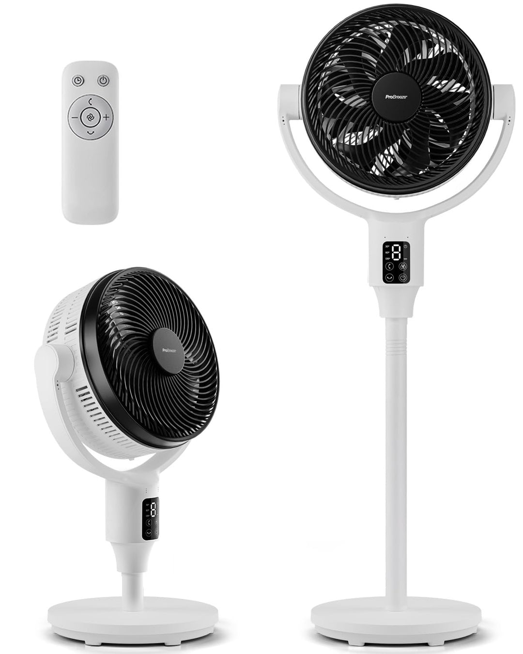 Pro Breeze AirFlo Plus Standventilator 109cm - Leiser Ventilator mit Fernbedienung, LED-Display – UL