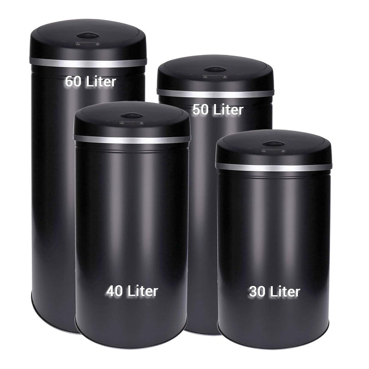 TALK-POINT TP Sensor Müll-Eimer, Abfall-Behälter aus Edelstahl, automatischer Deckel, rund, ca. 30 L