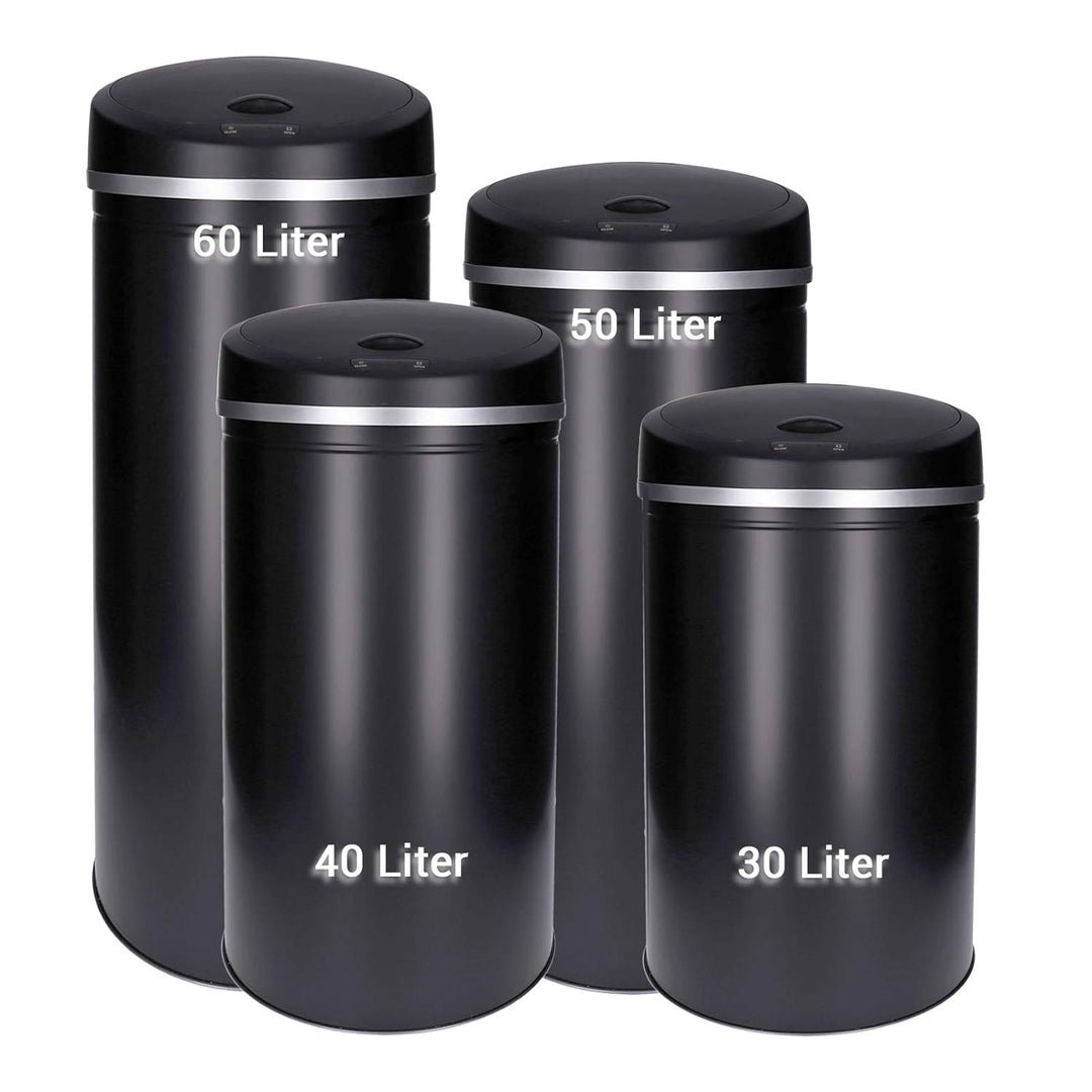 Sensor- Abfallbehälter 30 - 60 Liter mit Abfallbeutelbefestigung, elektrischer Mülleimer, lackierter