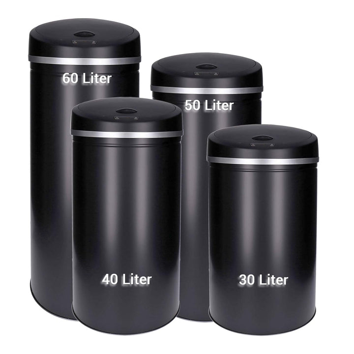 Sensor- Abfallbehälter 30 - 60 Liter mit Abfallbeutelbefestigung, elektrischer Mülleimer, lackierter
