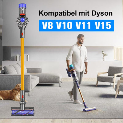 MOPEI Anti-Verwicklungs Bodenbürste Kompatibel mit Dyson V8 V10 V11 V15 Staubsauger, Gut für Glatte