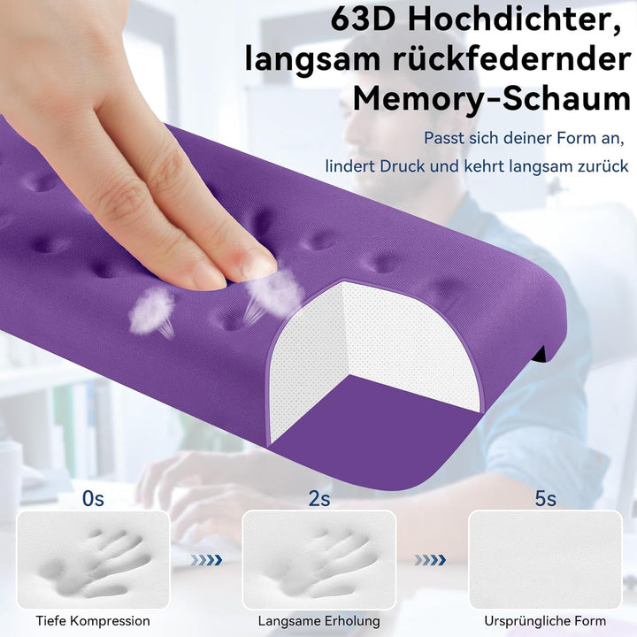 L-förmige Armauflage für Schreibtischkante, 2er Set Memory-Schaum Handgelenkauflage & Ellbogenauflag