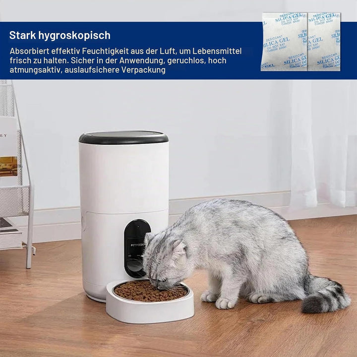 Editbar 20 Stück Trocknungsmittel für PETKIT Futterautomaten Katze，Trockenmittel-Alternativen für au