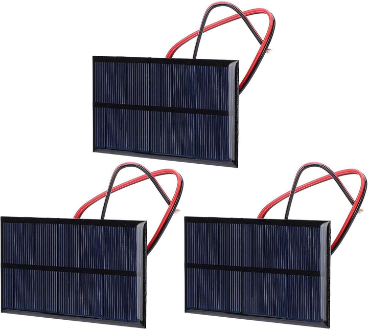 3pcs Solarpanel Solarmodul, DC 6V 1W Polysilicium Solarpanel Zelle Leistungsmodul Solarzelle Photovo