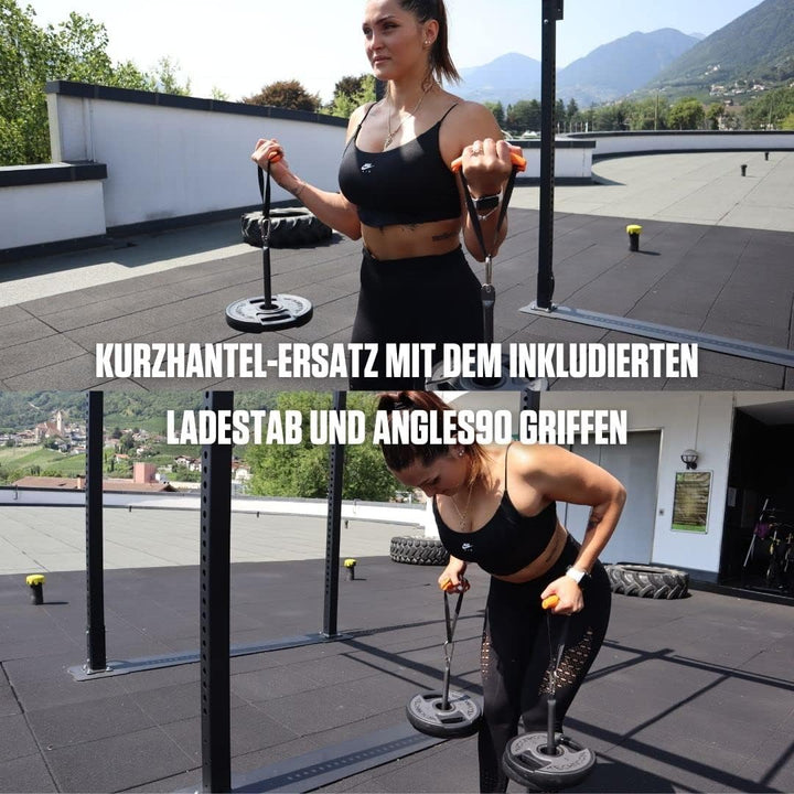 A90 Cable Pulley Set - Professionelles Kabelzug Trainingsgerät mit 2 Seilzug Kabel und multifunktion