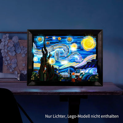 cooldac Led Licht Kit für Lego 21333 Ideas Vincent Van Gogh Sternennacht, Fernbedienung Led Licht Se