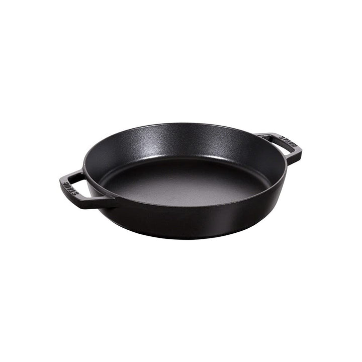 Staub Bratpfanne mit zwei Griffen, Induktionsgeeignet, Gusseisen, Schwarz, 20 cm, 1 Einheiten 20 cm