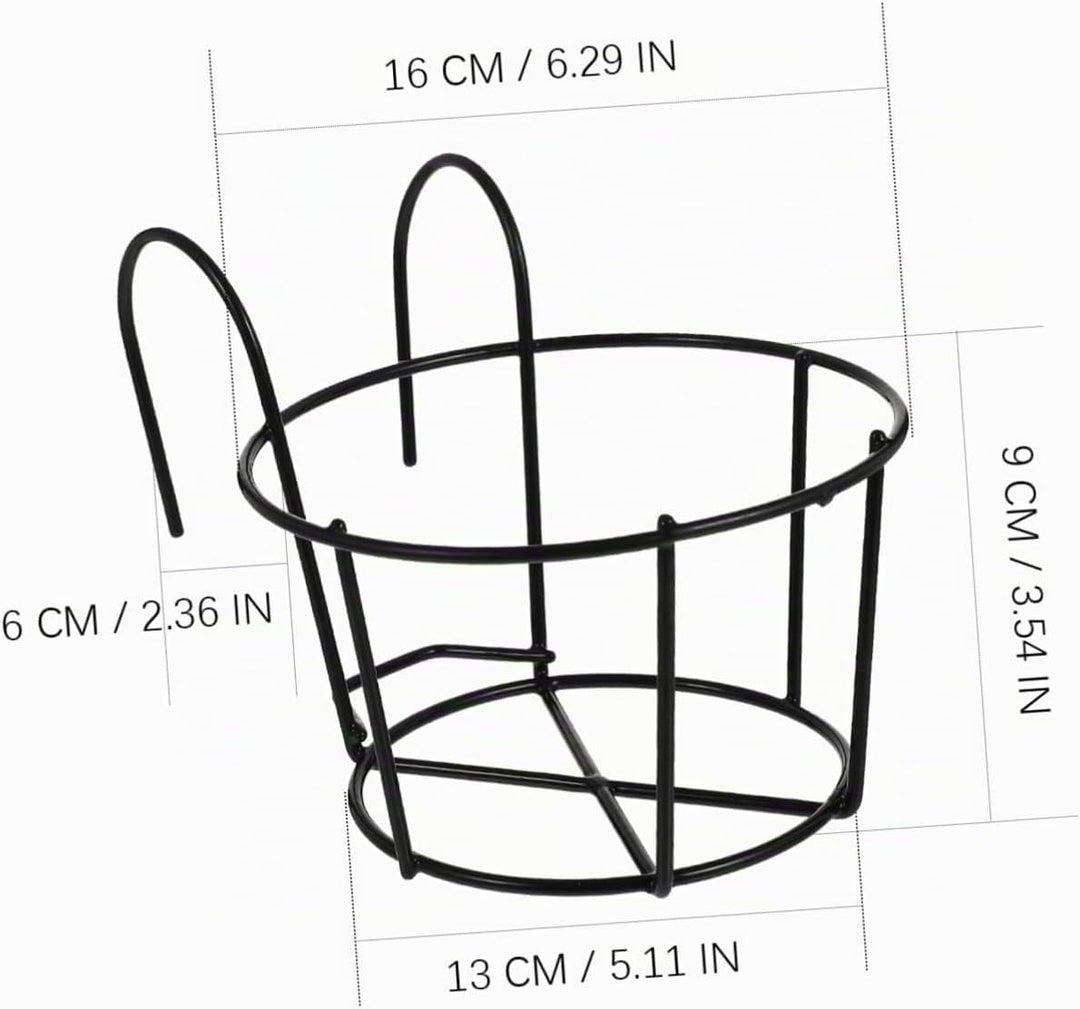 Garneck 2 Stück Hängende Blumentopfhalter Aus Metall Für Balkon Und Garten - Runder Blumenkasten Für